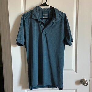 Bonobos Golf, Mens Large Polo, Stretch Performance Standard Fit Gray/Blue-Green
